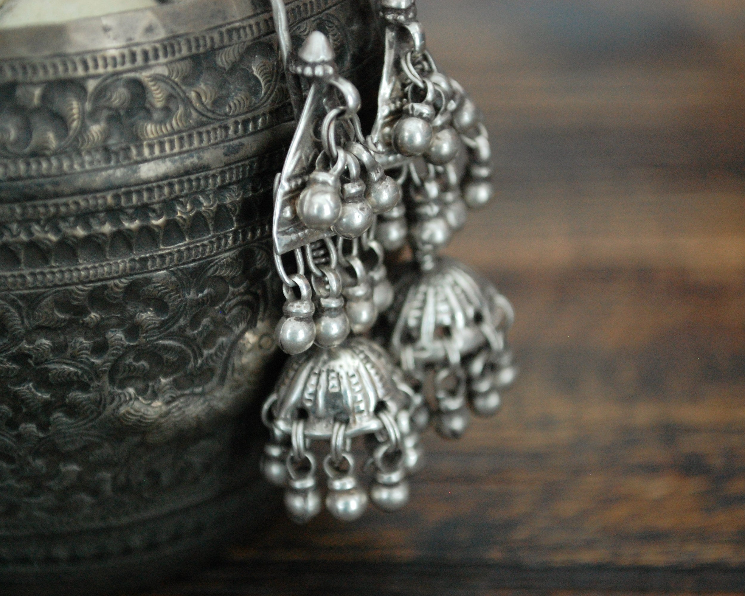 Rajasthani Silver Earrings