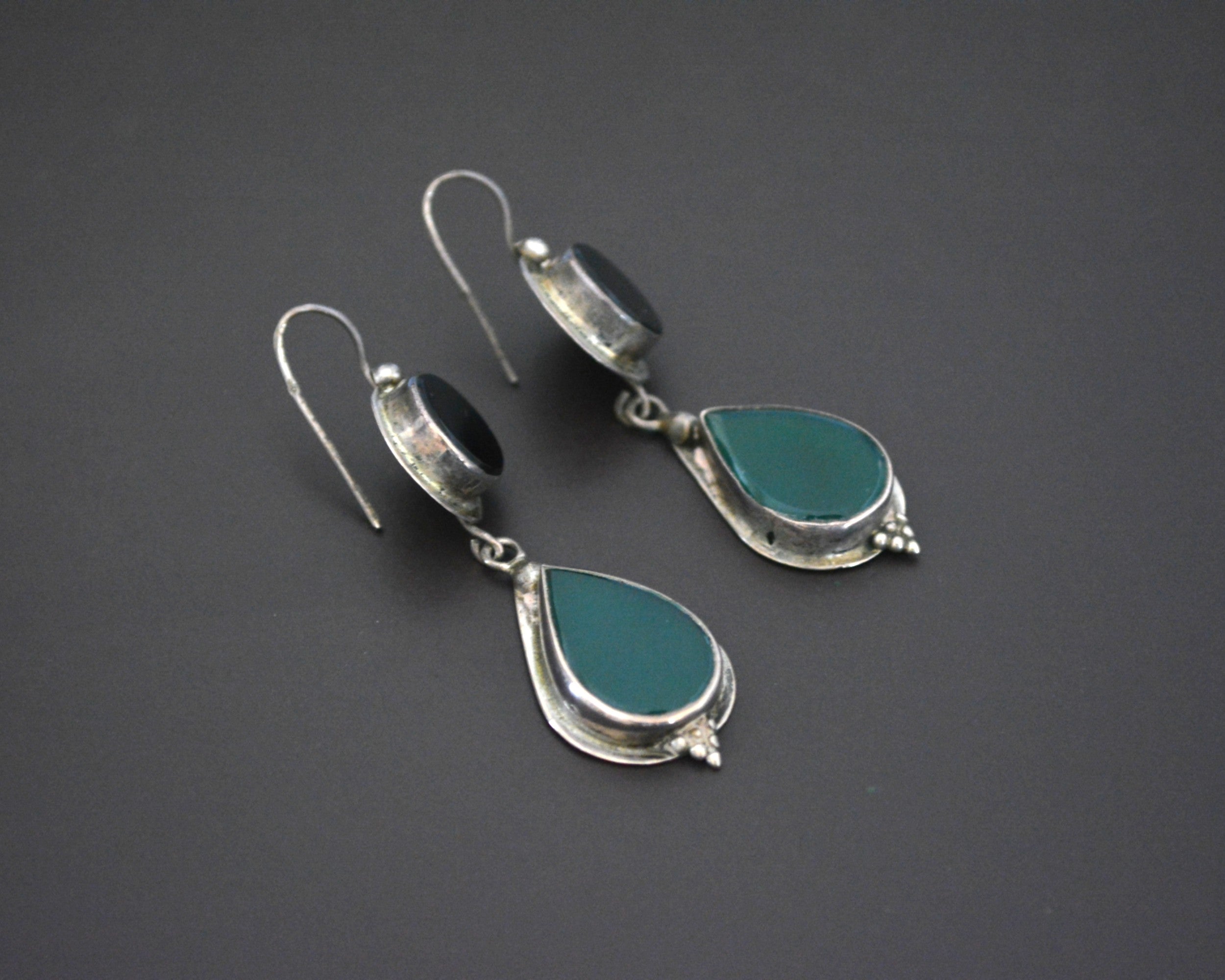 Onyx Aventurine Earrings from India