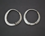 Antique Afghani Hoop Earrings - Flatened