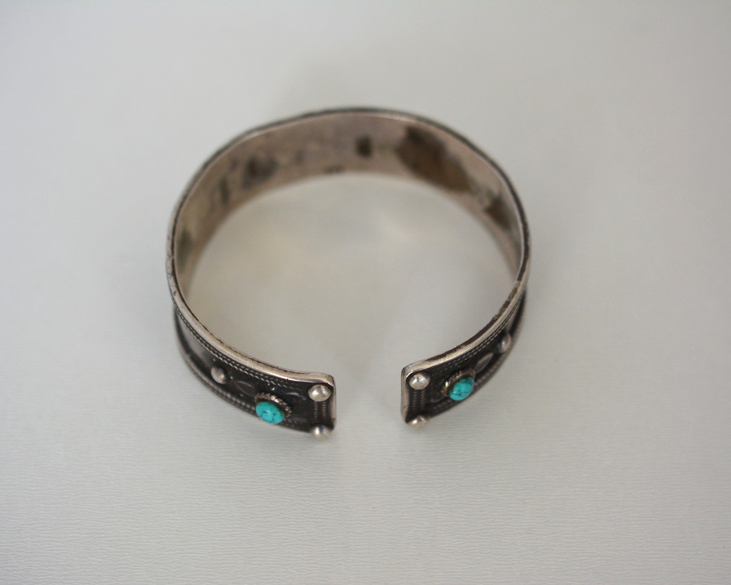 Nepali Mantra Turquoise Cuff Bracelet
