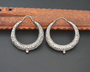 Nepali Repoussee Hoop Earrings - XL