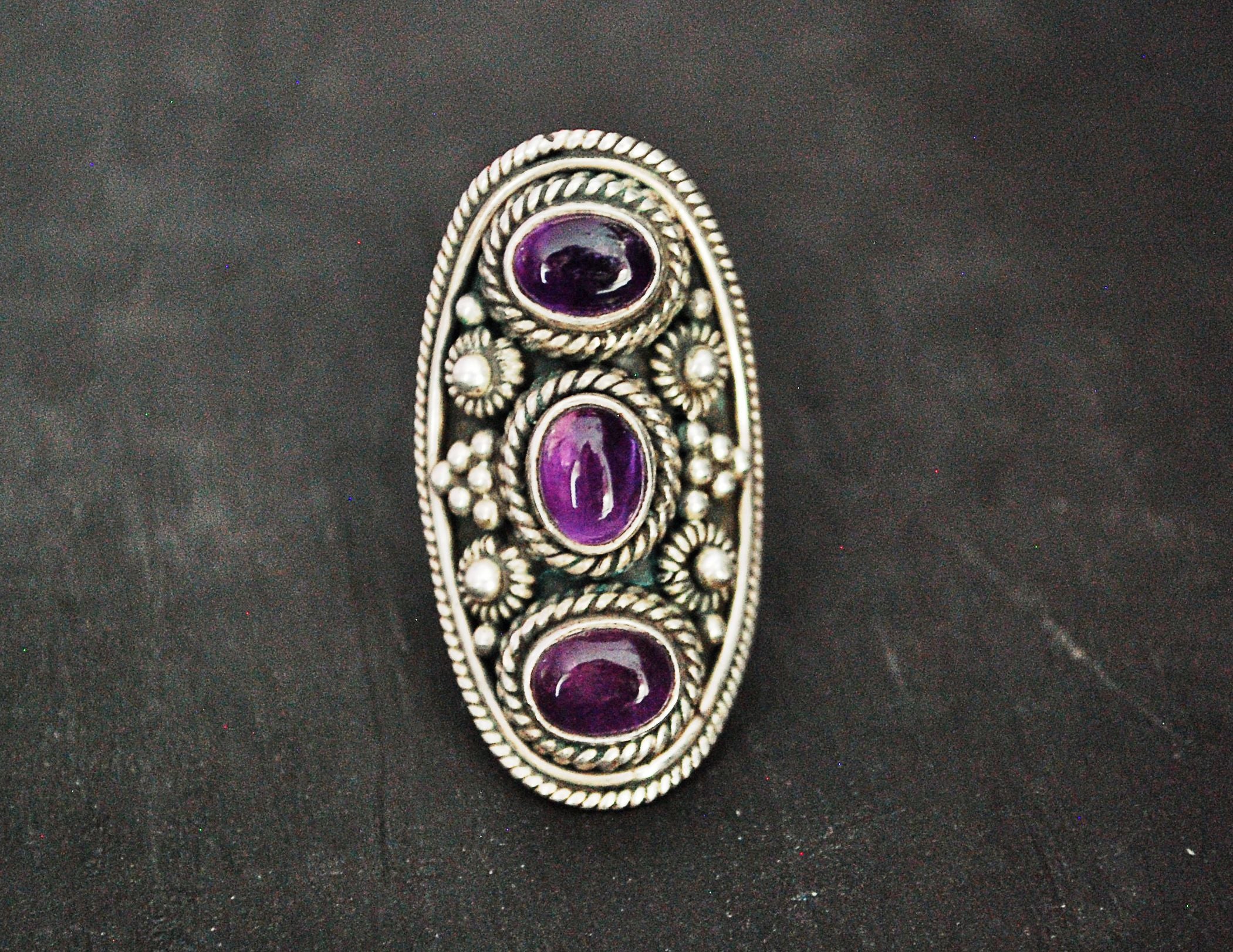 Indian Amethyst Ring - Size 7.5