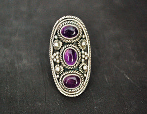 Indian Amethyst Ring - Size 7.5