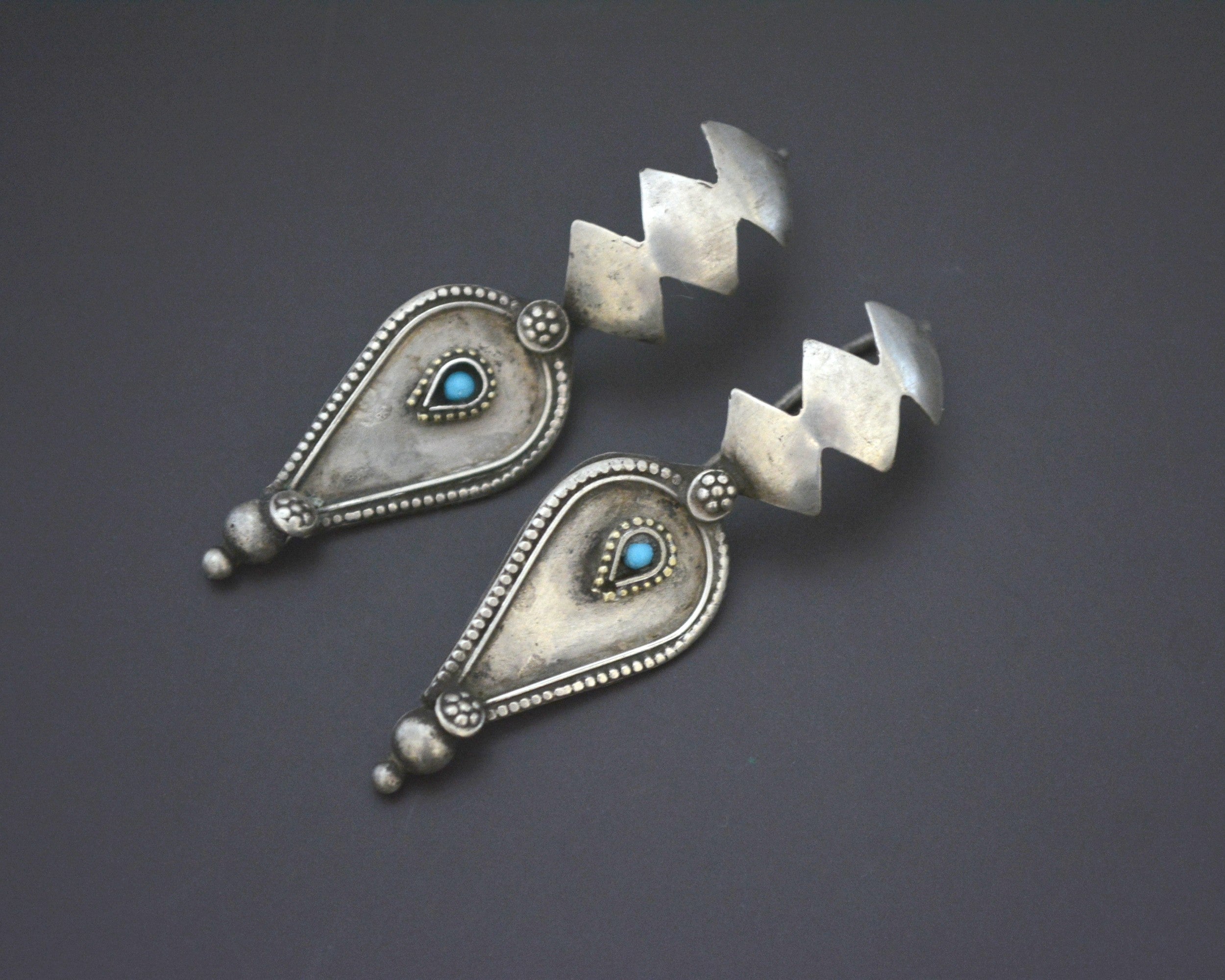 Afghani Earrings with Turquoise