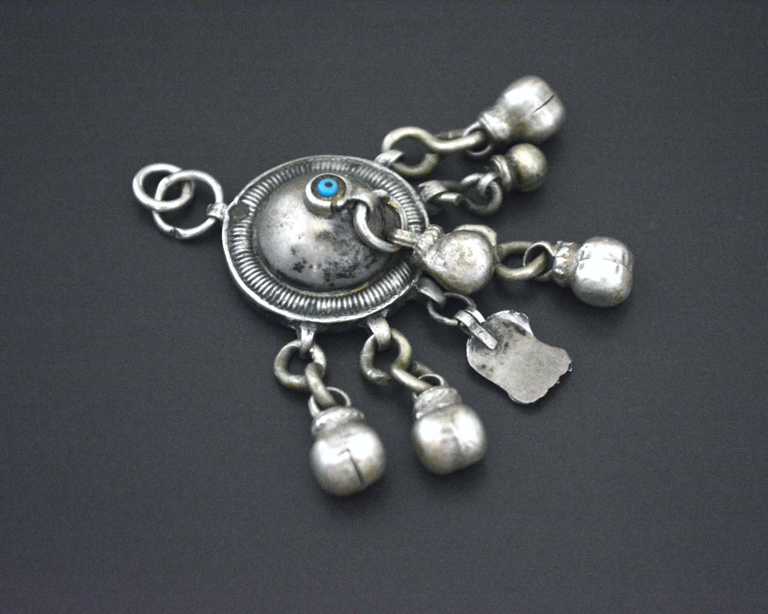 Egyptian Bahariya Oasis Silver Pendant with Dangles