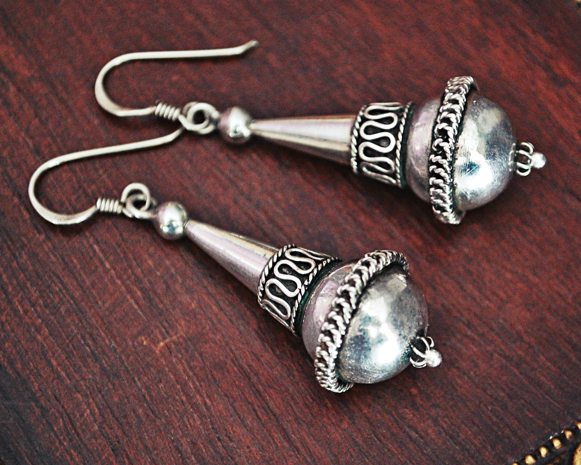 Vintage Indian Silver Earrings