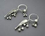 Old Rajasthani Silver Earrings with Bells