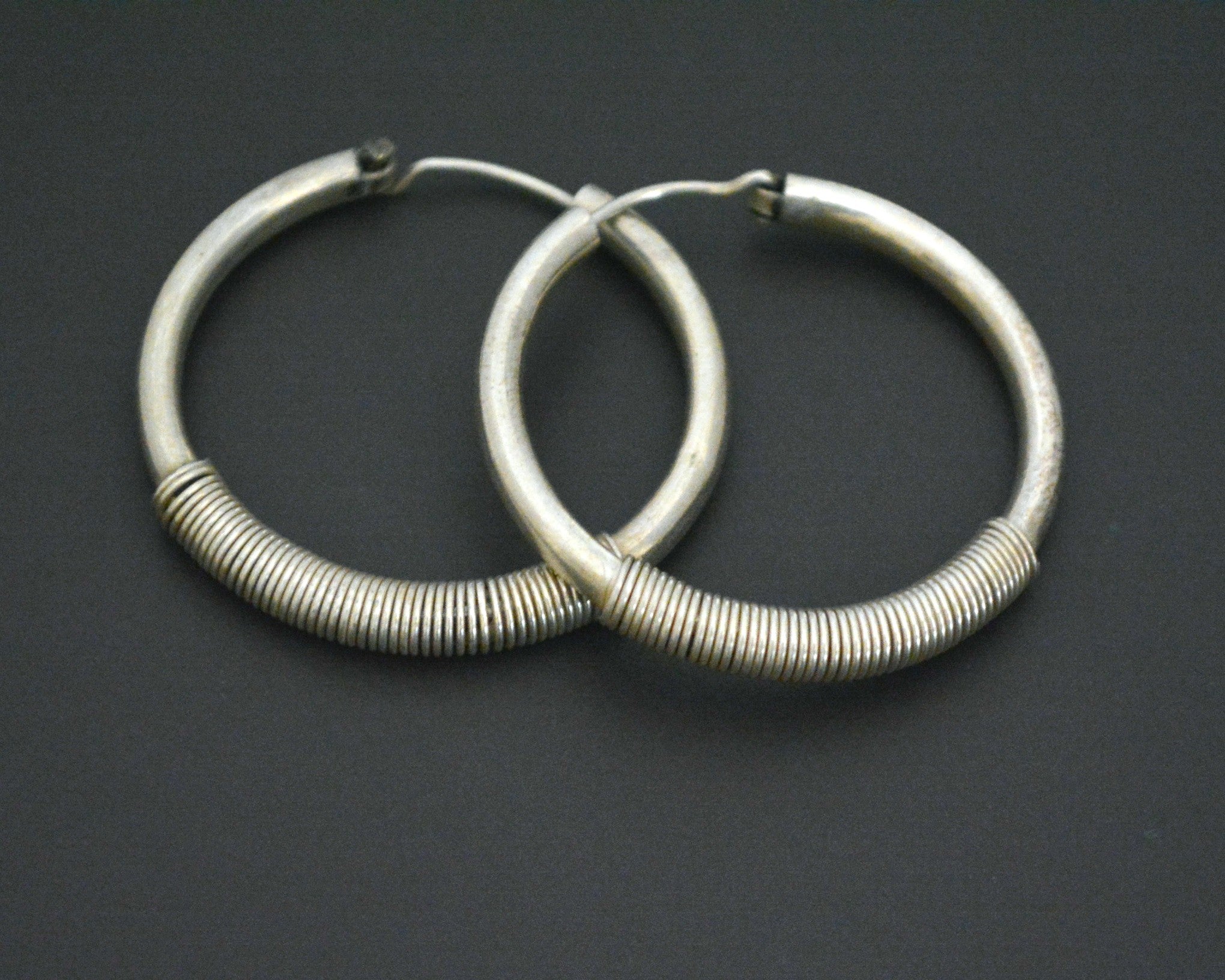 Ethnic Hoop Earrings with Wire Work