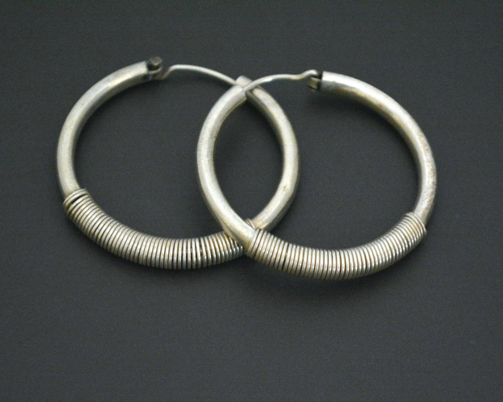 Ethnic Hoop Earrings with Wire Work