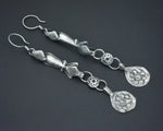 Very Long Afghani Fish Dangle Earrings