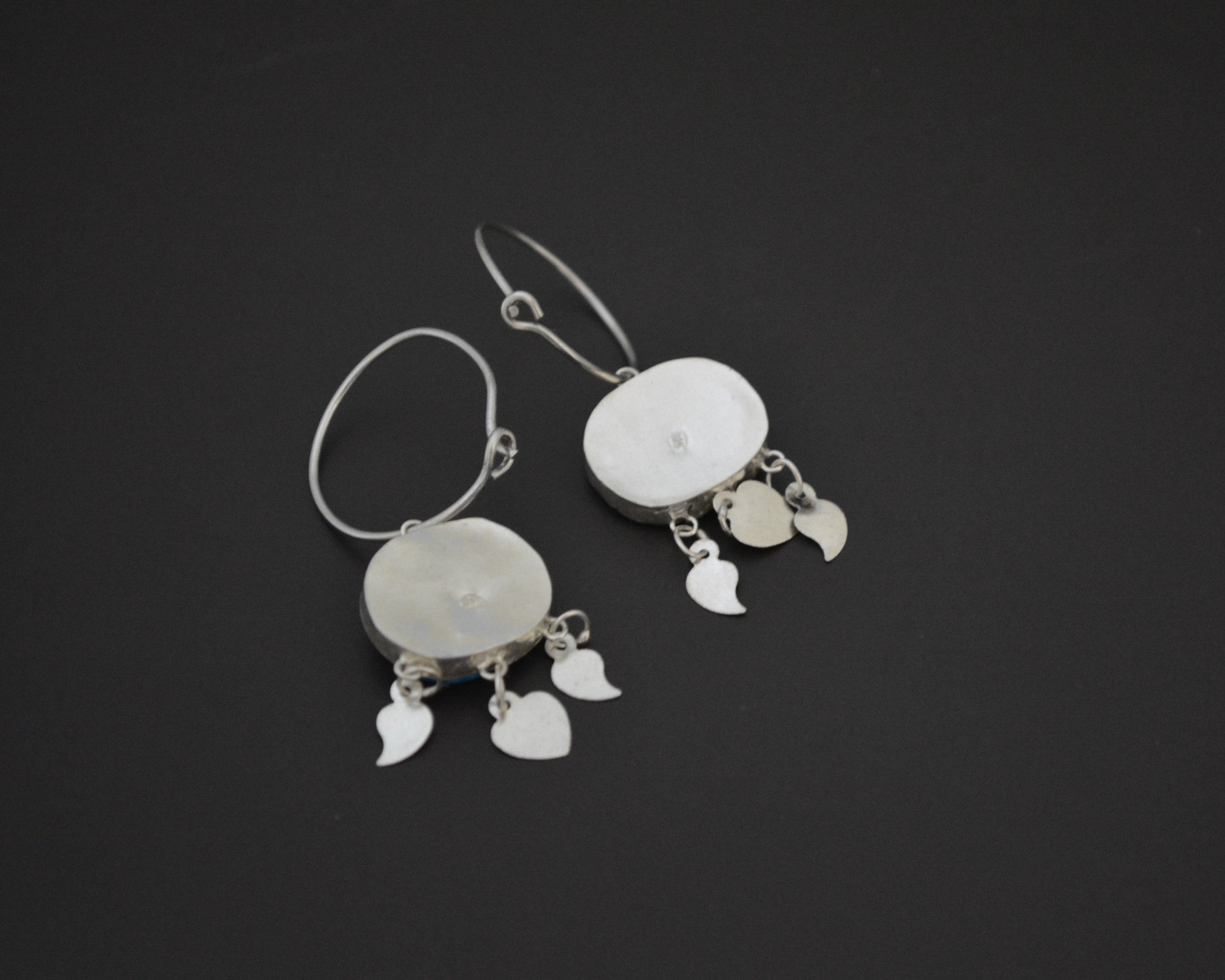 Assyrian Blue Glass Evil Eye Earrings - Reyyan Earrings - Hercai Earrings
