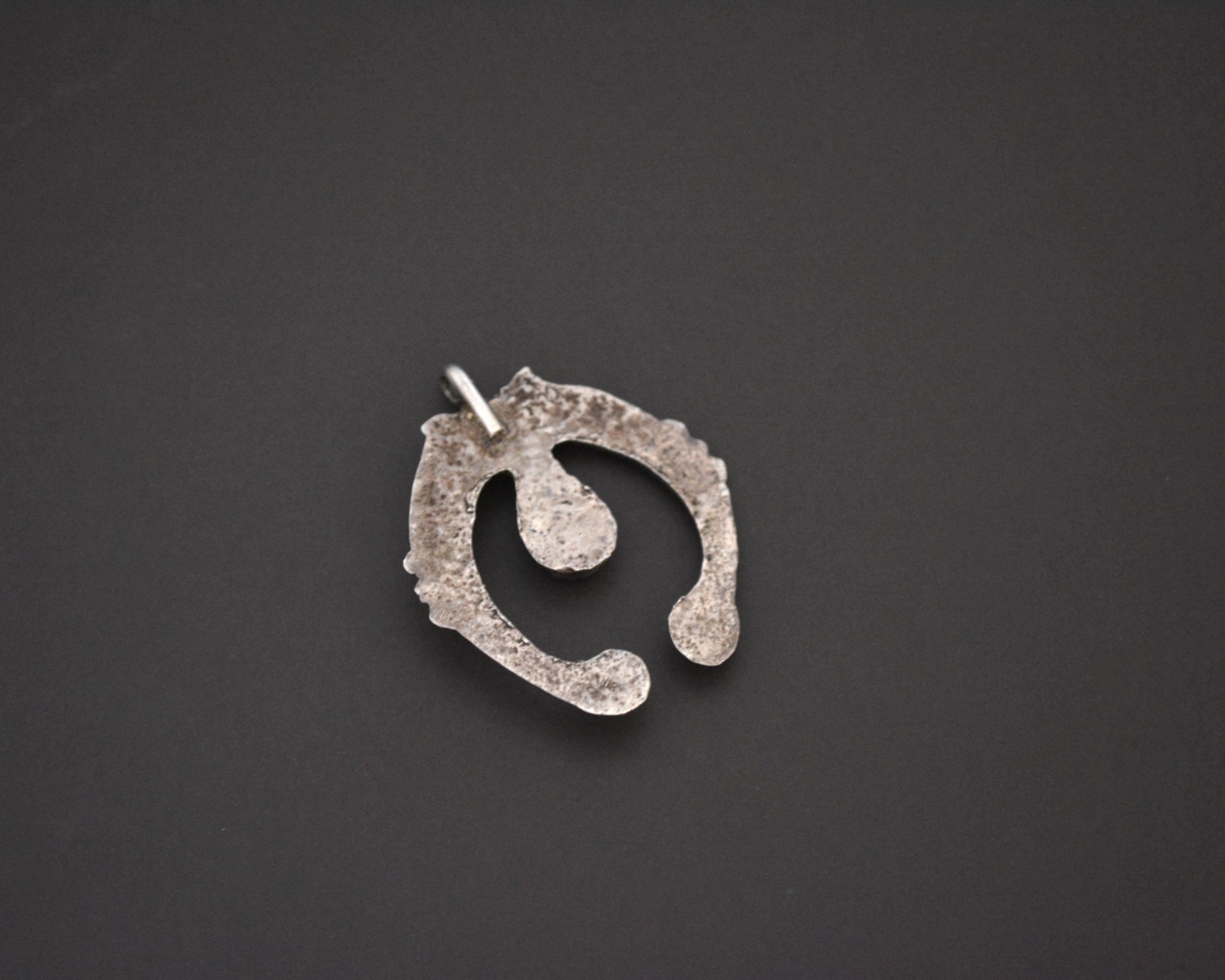 Small Navajo Naja Sandcast Pendant with Turquoise
