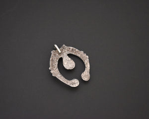 Small Navajo Naja Sandcast Pendant with Turquoise