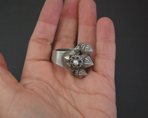 Tribal Indian Silver Ring - Size 9 Adjustable