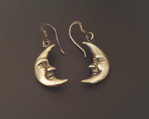 Crescent Moon Dangle Earrings