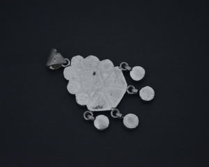 Rajasthani Silver Amulet with Glass Inserts