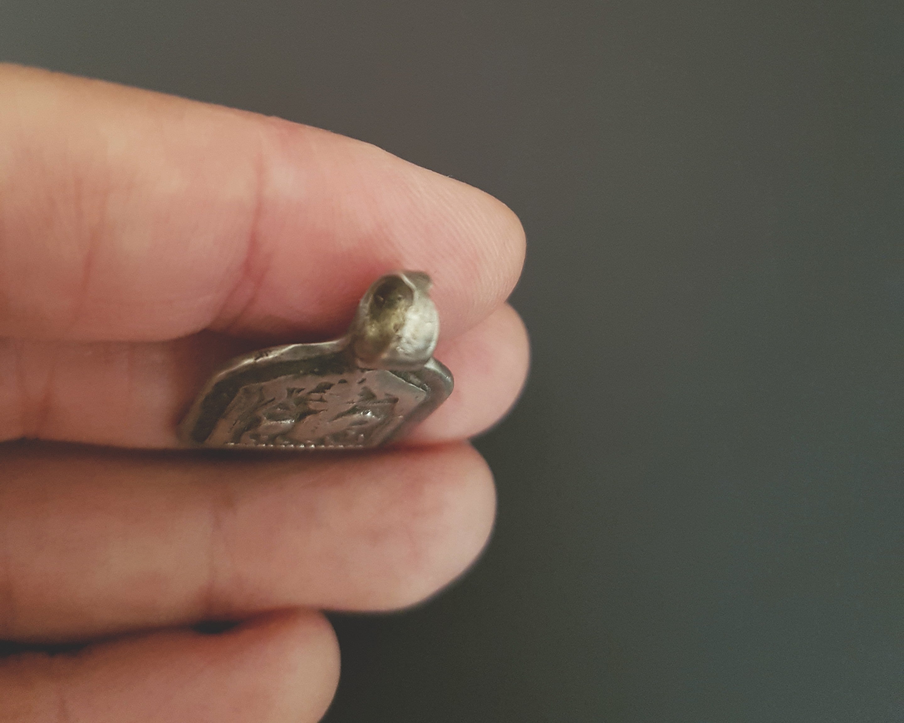 Old Indian Silver Hindu Diety Amulet