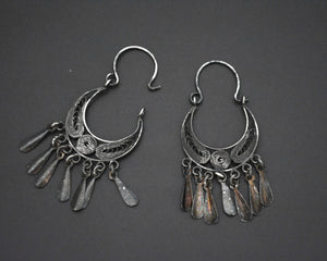 Filigree Hoop Earrings with Dangles