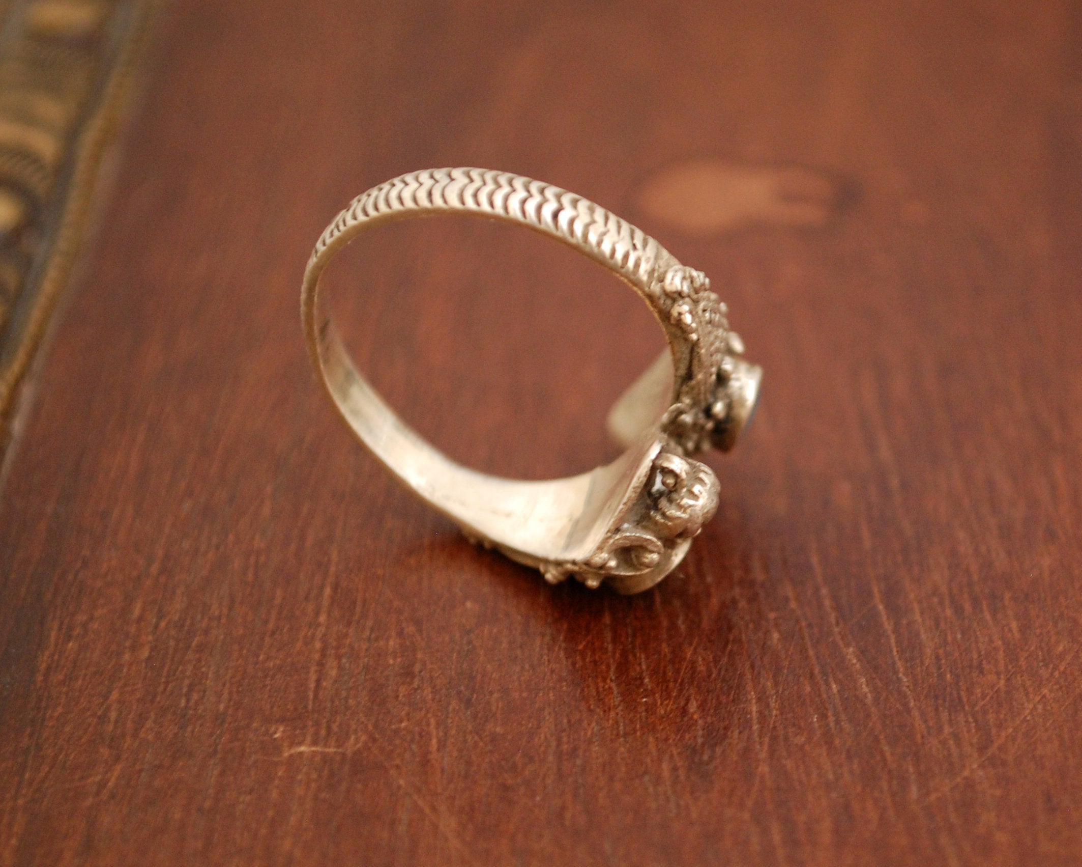 Double Dragon Turquoise Ring from Bali - Adjustable Size