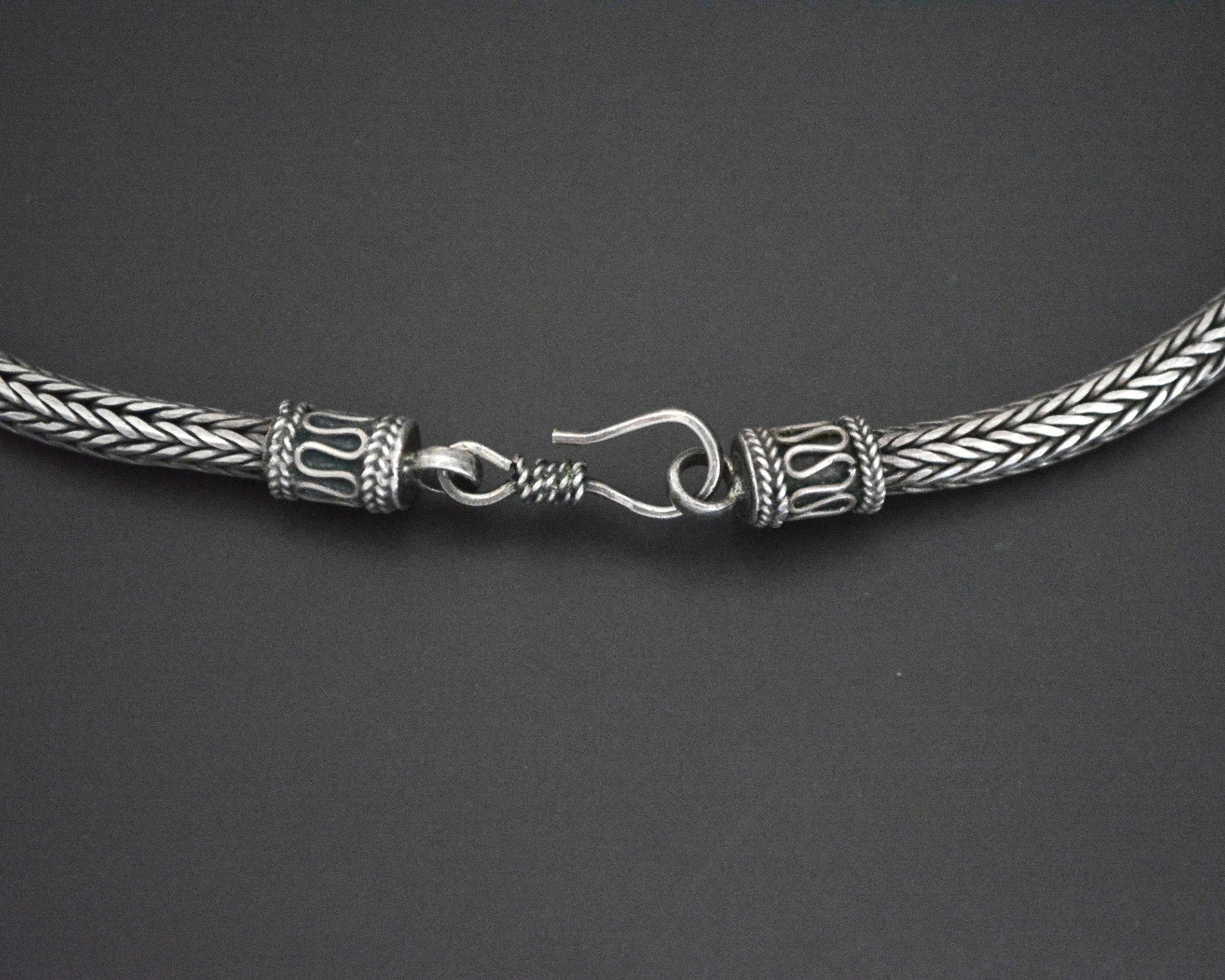 Bali Braided Snake Chain Necklace - Sterling Silver