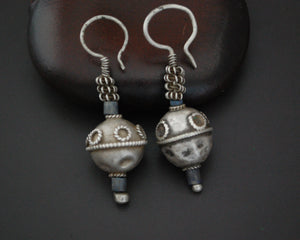 Antique Afghani Earrings with Lapis Lazuli