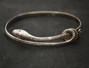 Vintage Sterling Silver Snake Bracelet