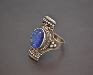 Ethnic Lapis Lazuli Ring from India - Size 8.5