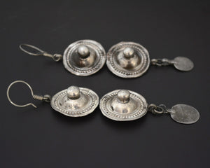 Large Afghani Silver Earrings with Dangles