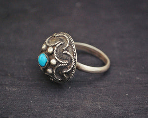 Ethnic Turquoise Ring - Size 7