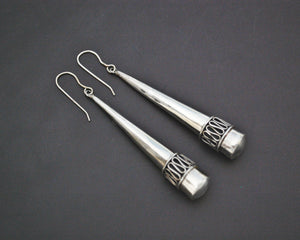 Silver Cone Dangle Earrings