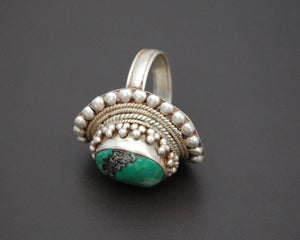 Large Nepali Turquoise Ring - Size 11