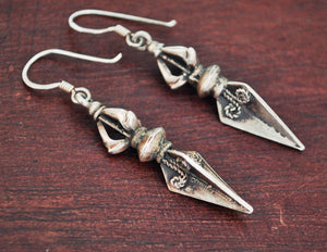 Tibetan or Nepalese Dorje Earrings