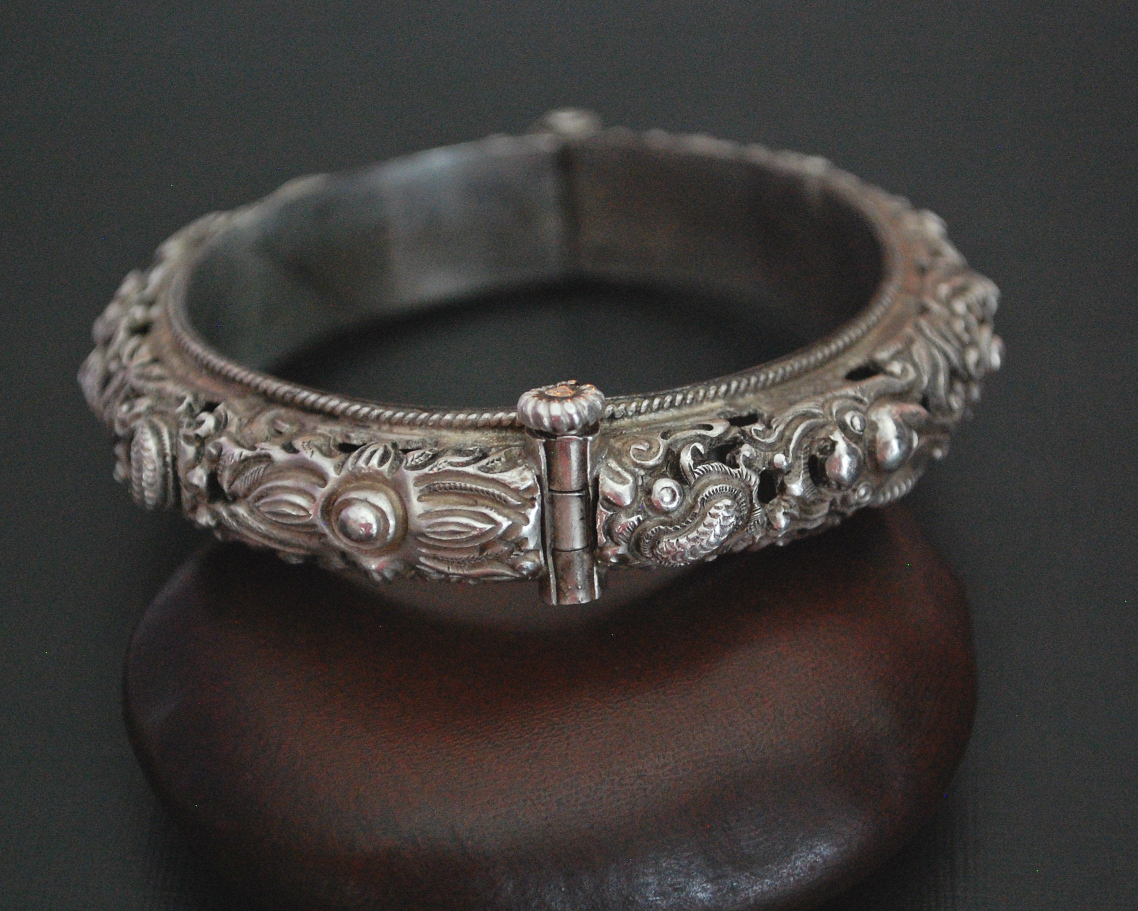 Fabulous Nepali Hinged Repoussee Bracelet