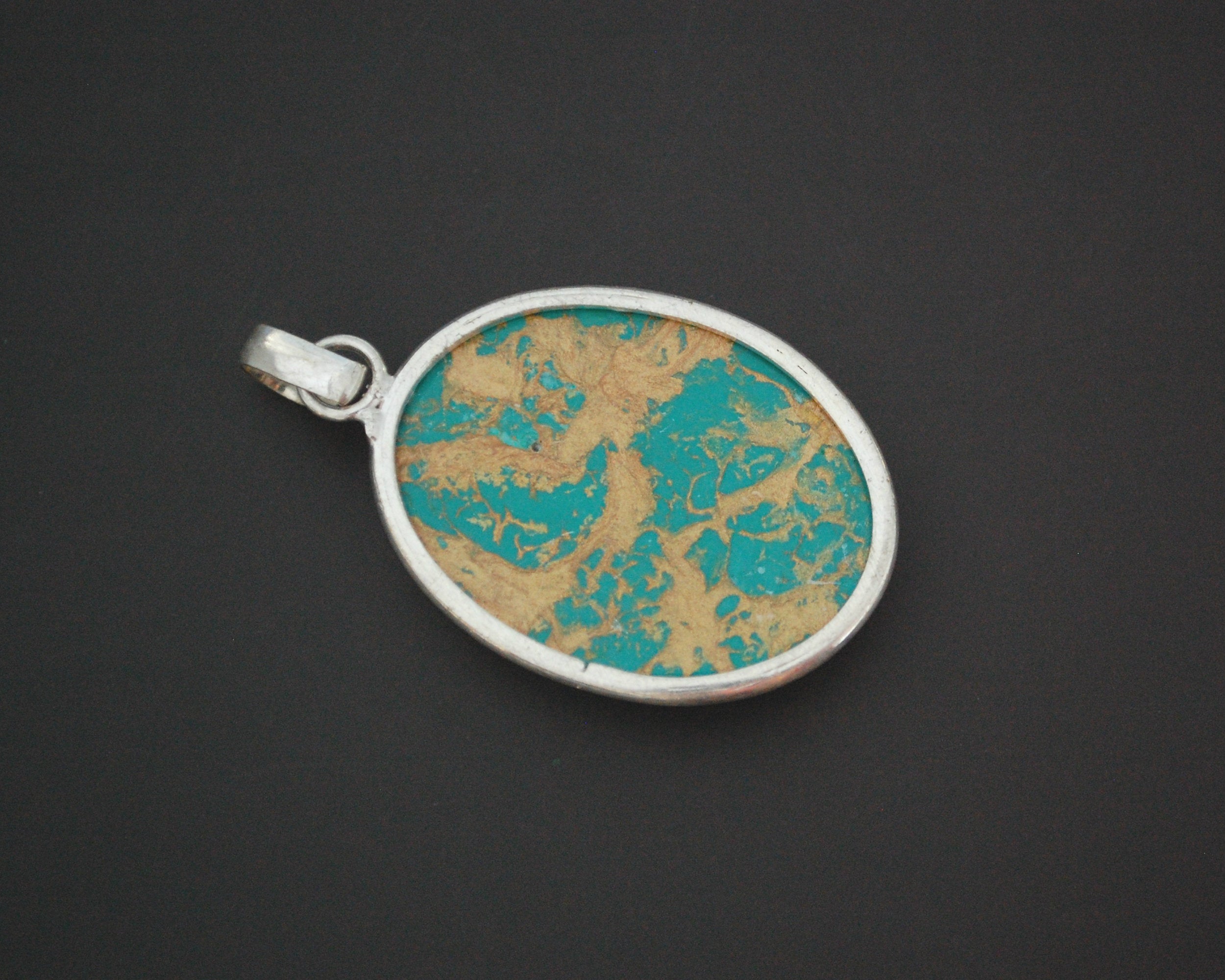 Large Turquoise Pendant from India
