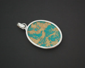 Large Turquoise Pendant from India