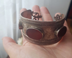 Turkmen Carnelian Cuff Bracelet