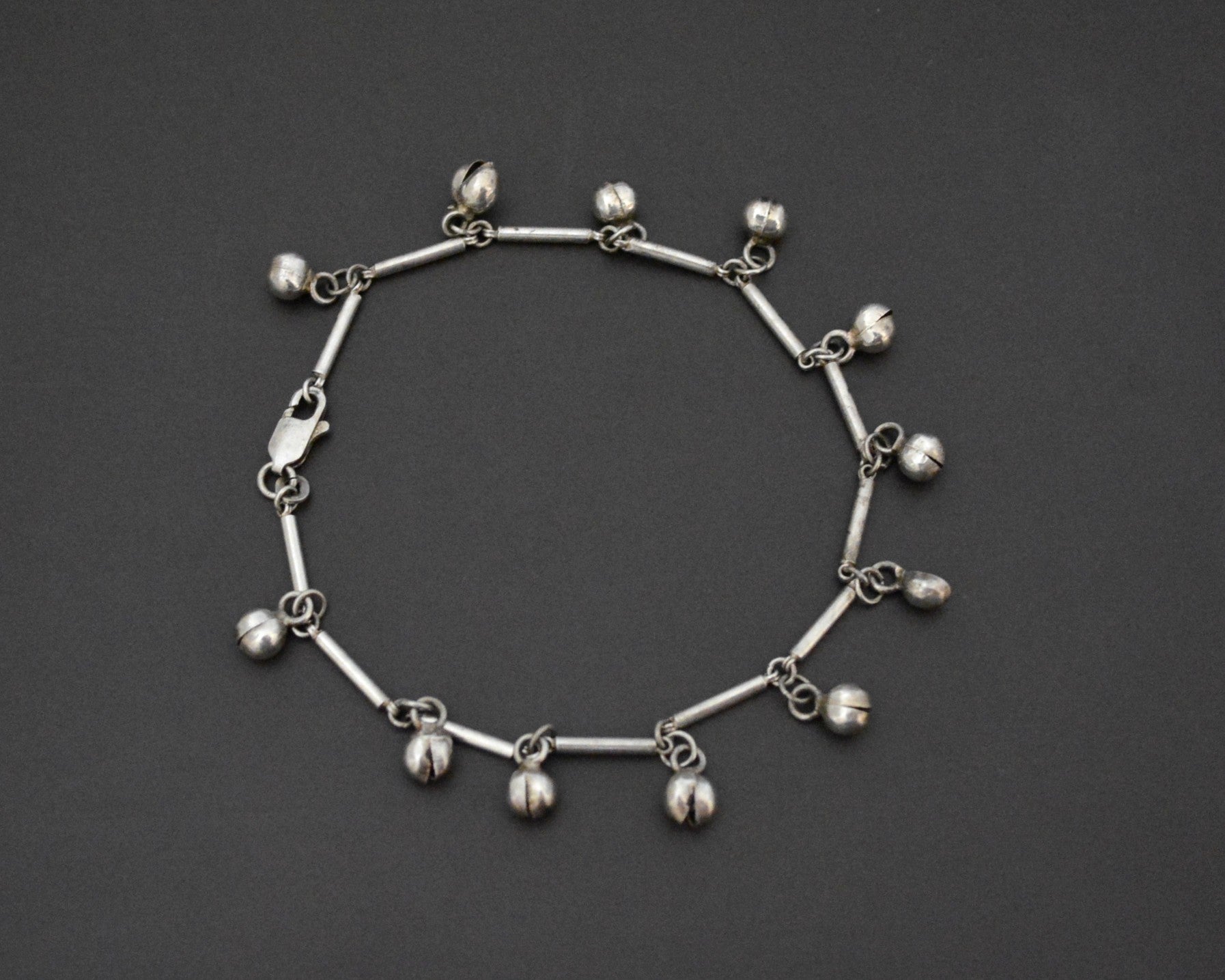 Ethnic Silver Bracelet or Anklet with Bells