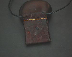 Tuareg Cross Leather Talisman Pendant on Cord