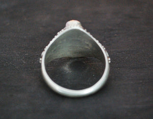 Ethnic Nepali Coral Ring - Size 8.5