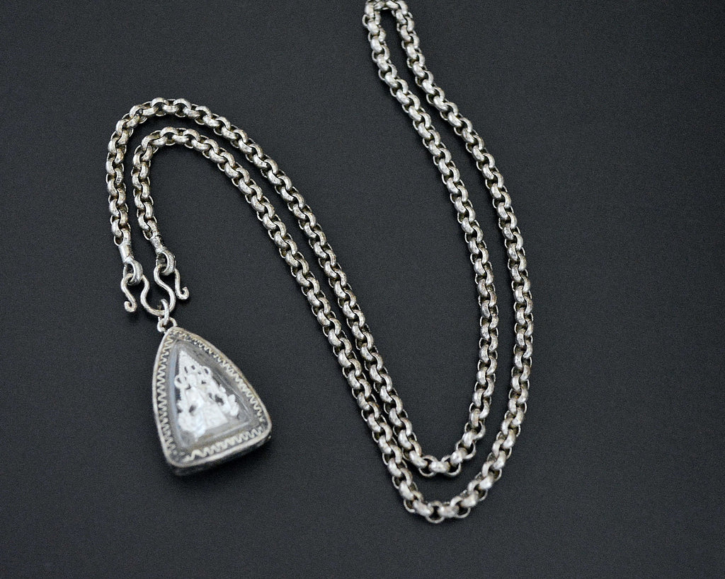 Thai Silver Buddha Pendant on Sterling Chain