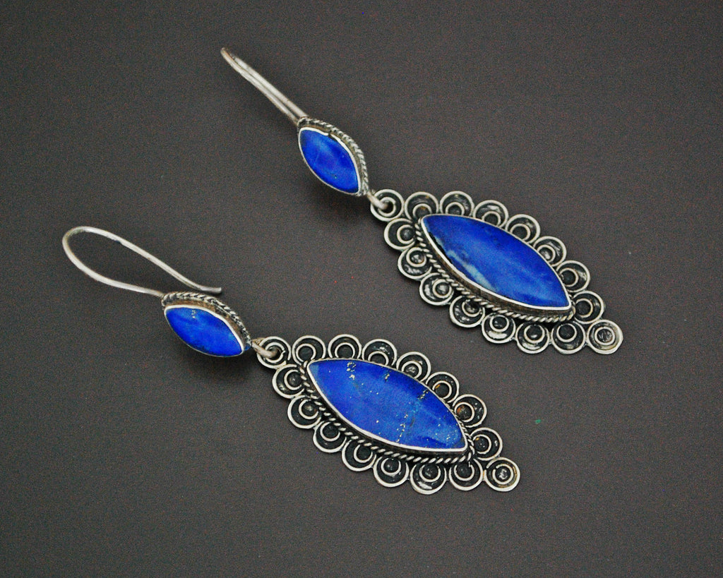 Afghani Earrings with Lapis Lazuli