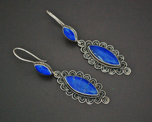 Afghani Earrings with Lapis Lazuli