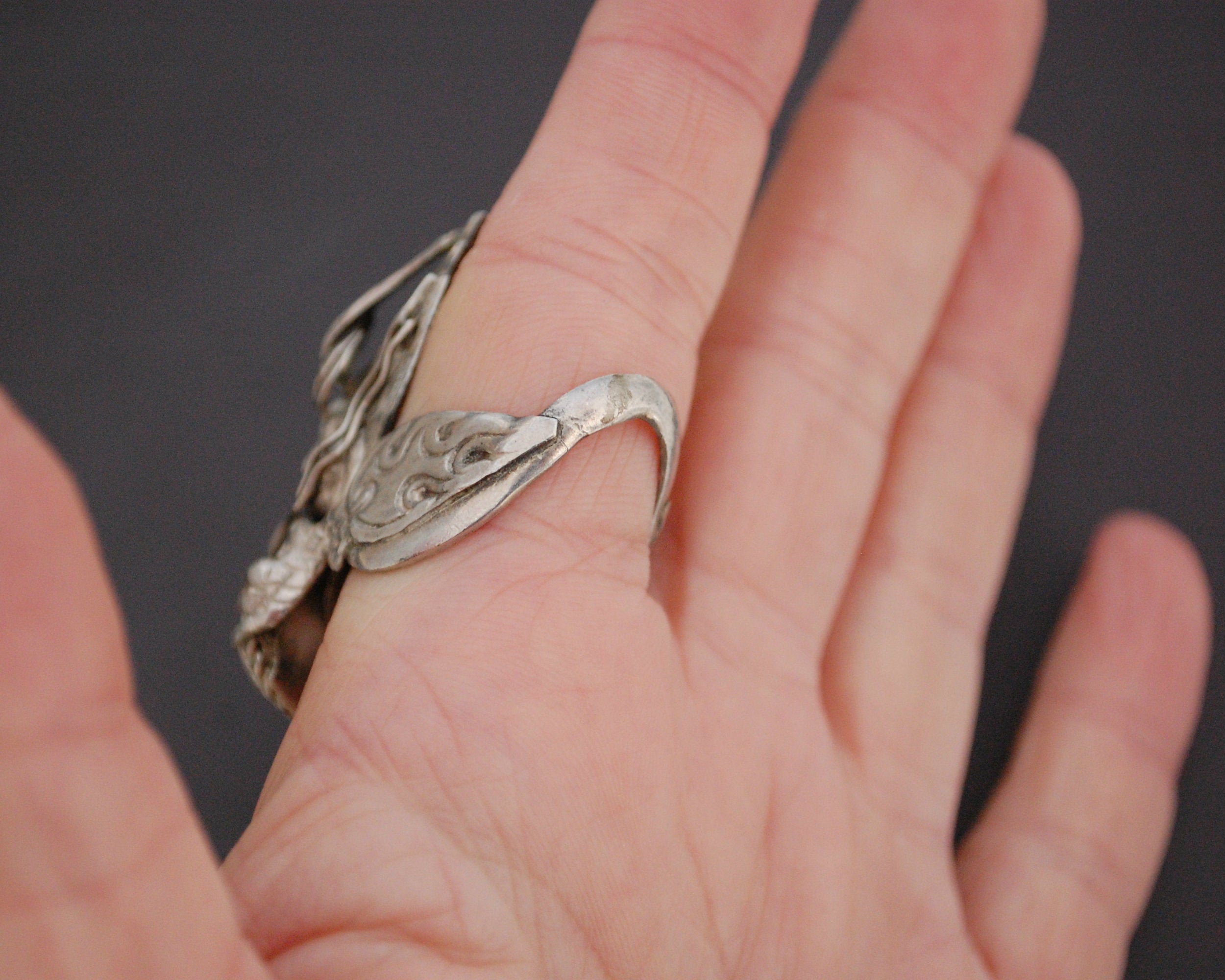 Nepali Dragon Ring with Turquoise