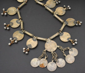 Banjara Kuchi Coin Necklace On Cotton Cord