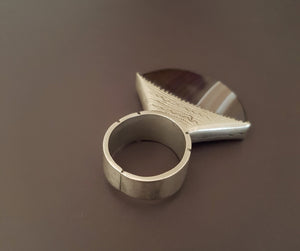 Tuareg Agate Tisek Silver Ring - Size 8