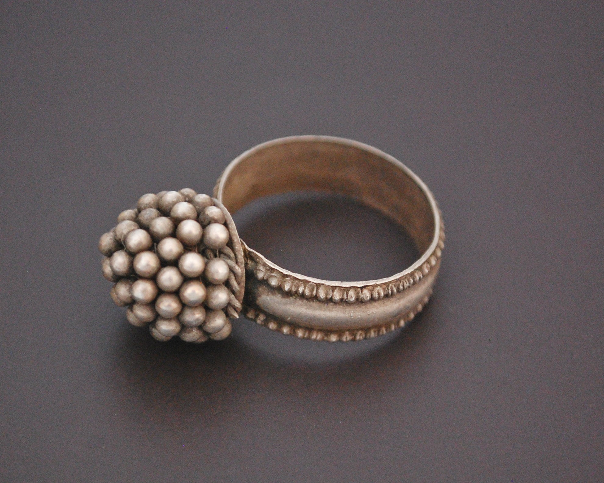 Tribal Rajasthani Silver Ring with Bells - Size 9