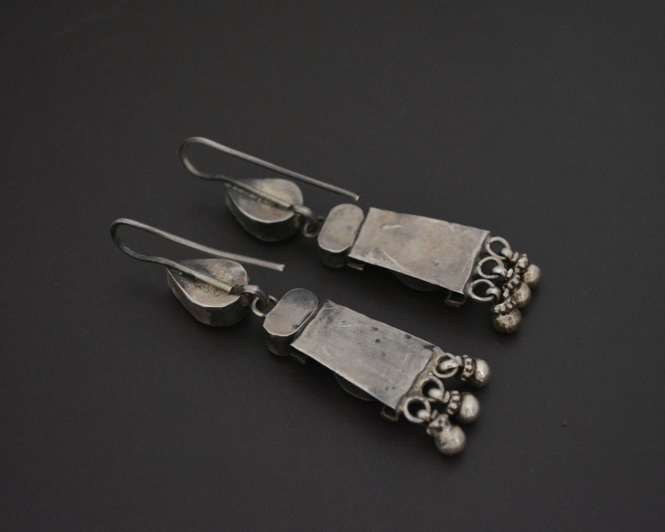 Rajasthani Earrings with Blue Glass