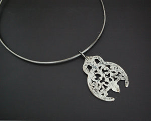 Libyan Salhat Pendant on Silver Neckring