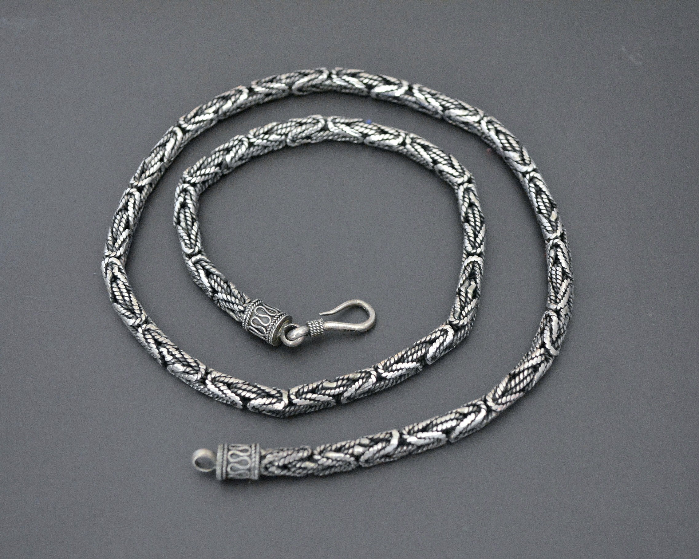 Bali Snake Chain Necklace - Sterling Silver