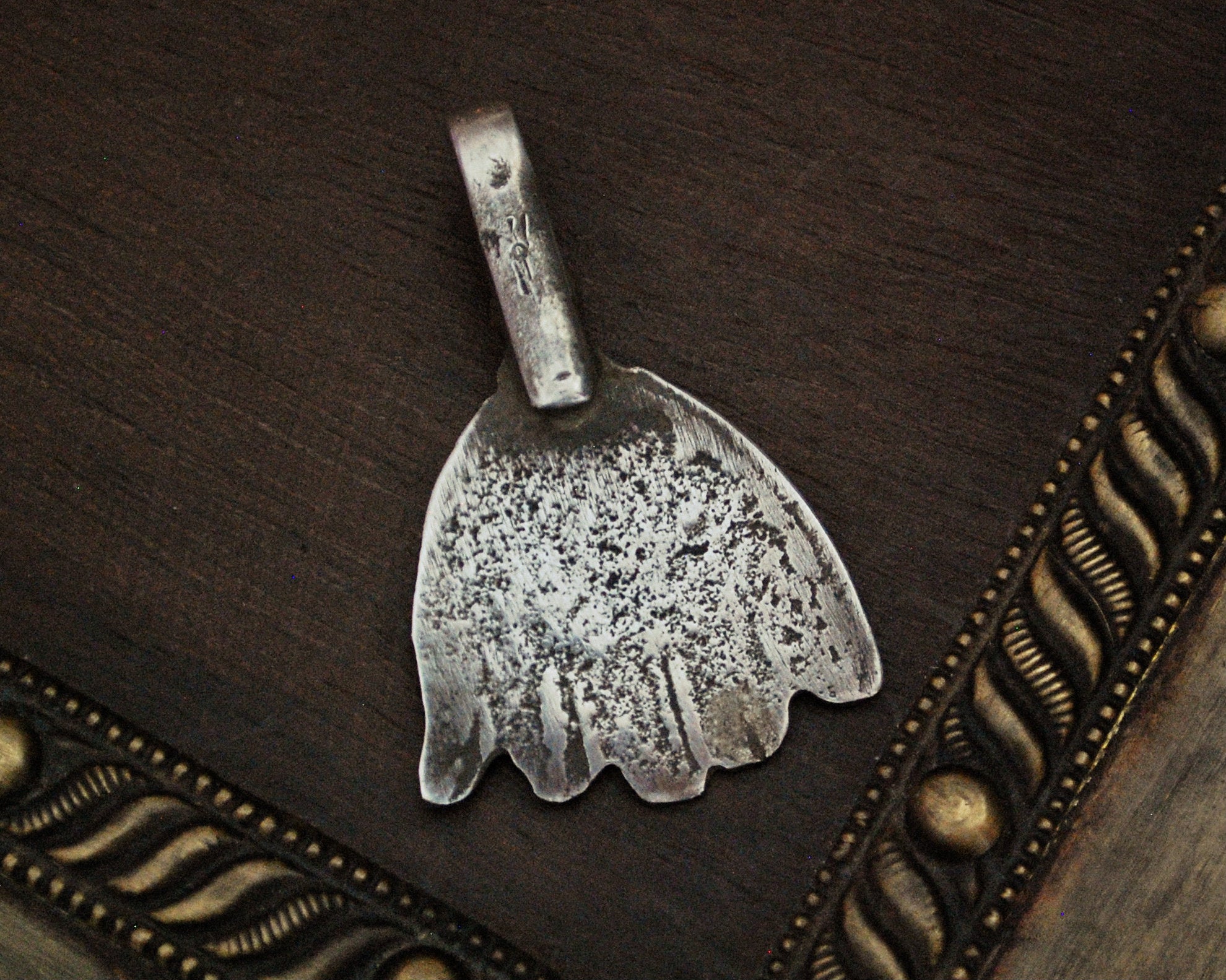Old Berber Hamsa Silver Pendant